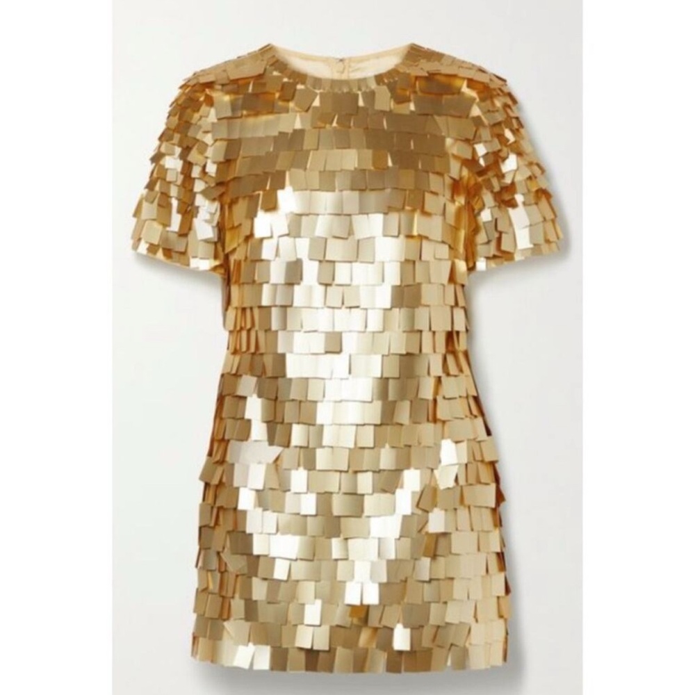 Jonathan Simkhai Gold Sequin Mini Dress
